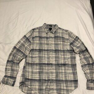 J Crew Navy Flannel LARGE